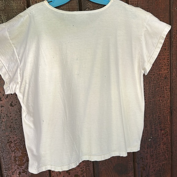 Vintage 80s 90s Celestial Witchy Moon & Stars Cropped Short Sleeve T Shirt L/XL - Picture 8 of 9